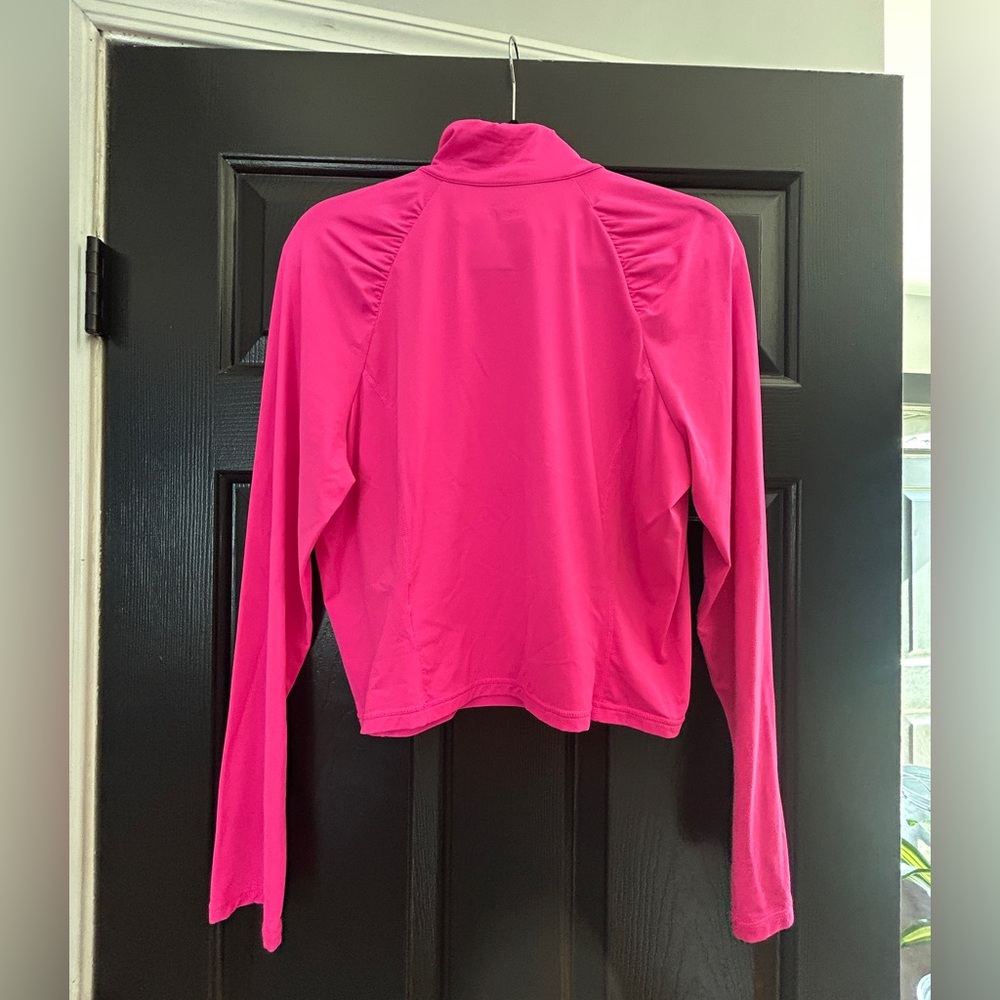 Lilly Pulitzer Justine Bright Pink Quarter Zip Active Pullover - Picture 8 of 9